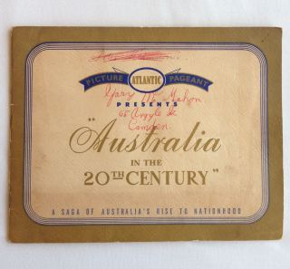 Australia In The 20th Century Atlantic Petrol 28/32 Picture Card Album Rare (b42)