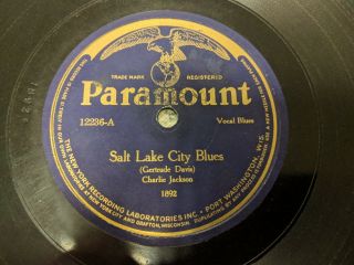 Papa Charlie Jackson Paramount 12236 Salt Lake City Blues Salty Dog Blues 78 E -