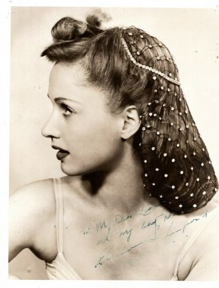 American Starlet Elaine Shepard,  Vintage Signed Studio Photo