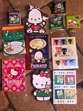 Vintage Sanrio Hello Kitty Mini Sticker Books And Note Pads 1996 -