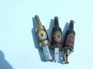 Vintage 3 Miniature Brass Bottle Openers Advertising Charrington`s Ale`s,