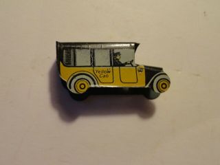 Vintage Cracker Jack Tin Toy Yellow Cab Prize