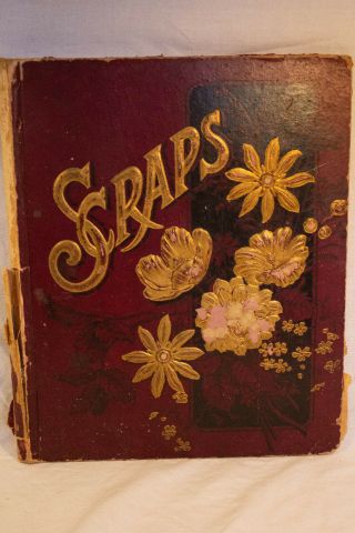Antique Scrapbook Album Diecuts Advertisements Trade Cards Victorian 1