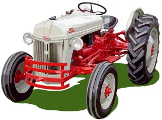 Ford Model 8n Farm Tractor Canvas Art Print By Richard Browne