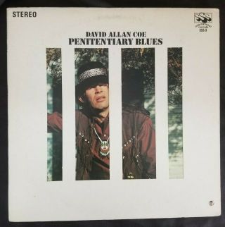 David Allan Coe - Penitentiary Blues - Sss - 9 Vinyl Lp Us 1st Press Vg,