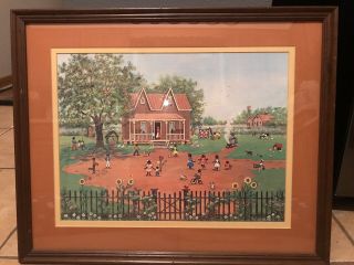 Patricia Welch Vintage African American Folk Art Painting Signed,