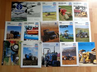 Group 15 Vintage Ford & Holland Tractor & Equipment Brochures Originals Good