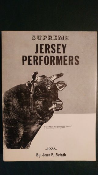 1976 U.  S.  & Canadian Jersey Dairy Cattle History & Supreme Performers Book