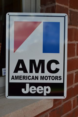 Amc Jeep American Motors Racing Sign Service Mechanic 10 " X14 " Garage Sign
