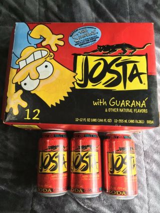 Josta Soda The Simpsons 12 Can Box El Barto With Guaraná