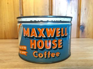 Vintage Maxwell House Drip Grind Coffee 1 Pound Tin Can