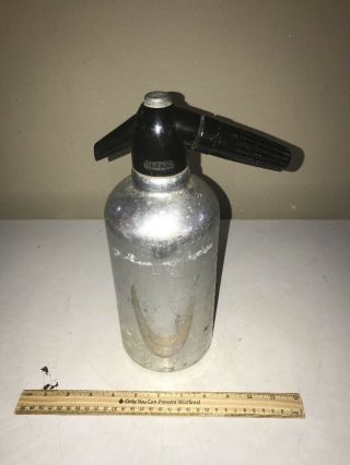 Vintage Soda King Seltzer Bottle Dispenser Model 1B - 1 Heavy Aluminum Kidde Mfg. 3