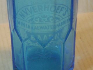 Blue N.  V.  Verhoef ' s Mineral Water Bottle Amersfoort BRITISH SYPHON CO London 4