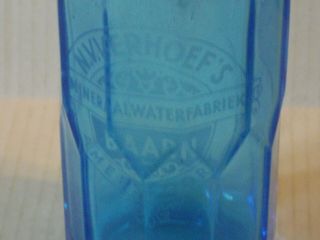 Blue N.  V.  Verhoef ' s Mineral Water Bottle Amersfoort BRITISH SYPHON CO London 5