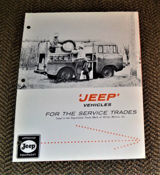 Vtg 1960 Advertising Stahl Wo - 75 Wo - 84 Wo - 107 Willys Jeep Fc150 Fc170