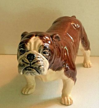 Charm Of Creamware Heredittes England Ceramic Porcelain English Bulldog Figure
