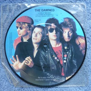 The Damned Lovely Money 7 " Picture Disc Uk 45 Single