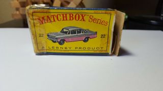 Matchbox Lesney Vauxhall Cresta 22 Box