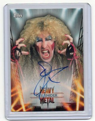 2013 Topps Archives Heavy Metal Dee Snider Of Twisted Sister On Card Autograph