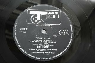 JIMI HENDRIX The Cry of Love SCARCE ORIG UK 1971 EX TRACK LP,  PLAYS LOVELY. 2
