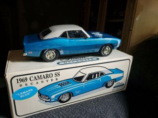 Jim beam model car decanters 1969 CAMARO SS DECANTER LEMANS BLUE COLOR 8