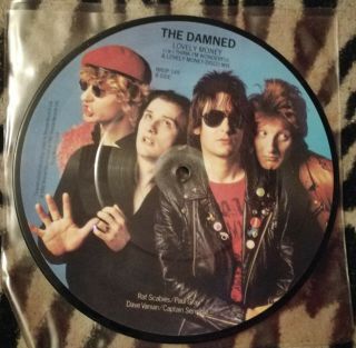The Damned Lovely Money 7 " Picture Disc Vinyl Rare Punk 1982