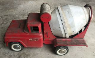 Vintage Red Buddy L Cement Mixer Pressed Steel Truck