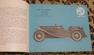 MG Midget Series ' T ' Sales Brochure - January 1938 3