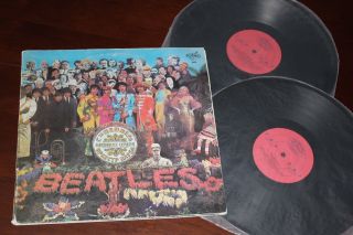 Rare Double Lp The Beatles Sgt.  Pepper Revolver Russia Russian Soviet Record