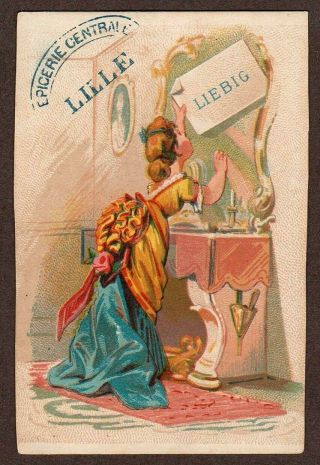 Liebig S - 10 " Pictures Of People I (love Letters) " Vintage Trade Card 1872 French