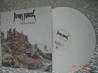 Death Angel ‎ " The Ultra - Violence " White Vinyl Lp Metal Blade Records 39845377 - 1