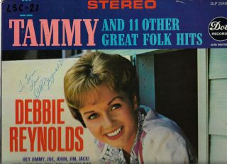 Debbie Reynolds Rare Dot Promo Lp Tammy Hand Signed/inscribed Record.