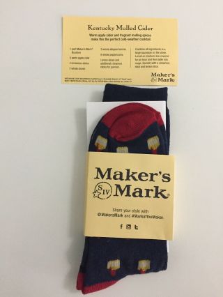 2018 Makers Mark Ambassador Bottle Print Socks Maker 