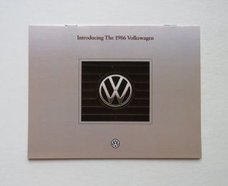 1986 Volkswagen Full Line Brochure Golf Gti Jetta Cabriolet Scirocco Vanagon