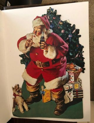 Coca Cola Santa Claus Sshhing Dog Christmas Tree Coke Advertising Sign