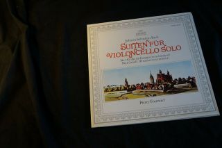 J S Bach Pierre Fournier Suiten For Violoncello Solo No.  1 & 2 Archiv Rare Nm Lp