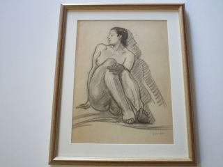 ADELE WATSON ANTIQUE DRAWING 1930 ' S NUDE RARE WOMAN FEMALE ART DECO 2
