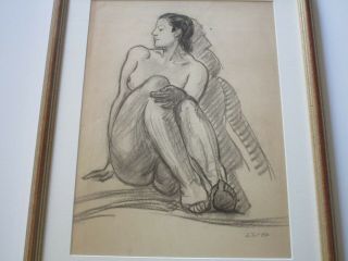 ADELE WATSON ANTIQUE DRAWING 1930 ' S NUDE RARE WOMAN FEMALE ART DECO 3