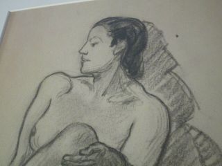 ADELE WATSON ANTIQUE DRAWING 1930 ' S NUDE RARE WOMAN FEMALE ART DECO 4