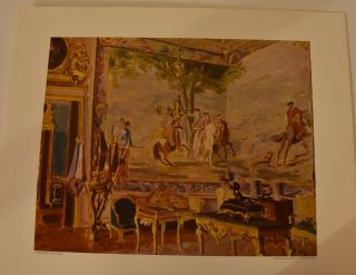 Painting Of Tapestries At Blenheim By Winston Churchill