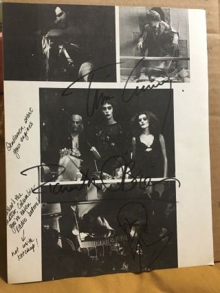 Tim Curry,  Richard O’brien Signed Photo/ Sketch “rocky Horror Picture Show”