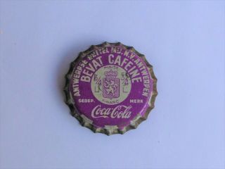 Vintage Antwerp Belgium Purple Coca Cola Cork Bottle Cap Kronkorken Uncrimped