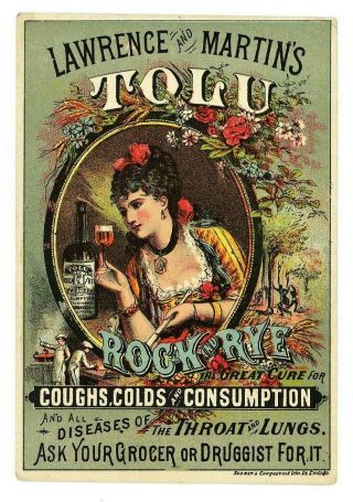 Lawrence & Martins Tolu Rock & Rye Medicine 1880 