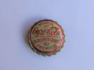 Vintage Washington Dc Premium Coca Cola Cork Bottle Cap Tappi Kronkorken