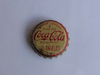 Vintage Los Angeles Ca Version 2 Coca Cola Cork Bottle Cap Tappi Kronkorken