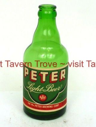 1930s Jersey William Peter Light Beer Steinie Bottle Tavern Trove