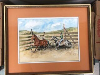 Ed Smyth Western Water Color Painting 1978