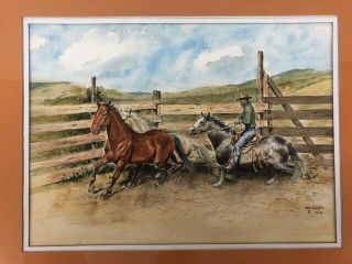 Ed Smyth Western Water Color Painting 1978 2