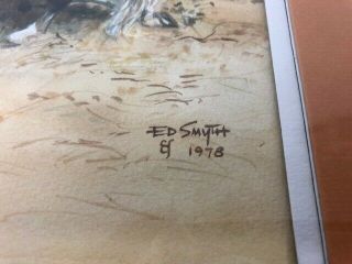 Ed Smyth Western Water Color Painting 1978 3