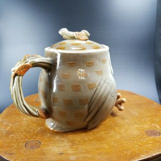 Fitz & Floyd Vintage 1978 Owl Teapot & 2 Matching Cups / Small Mugs Japan 3